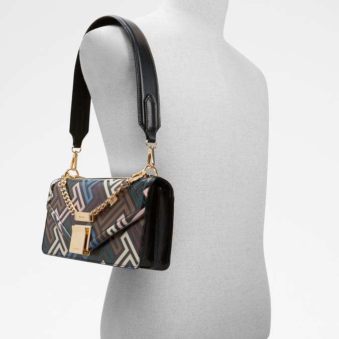 Manifold Women's Black On Gold Shoulder Bag image number 3