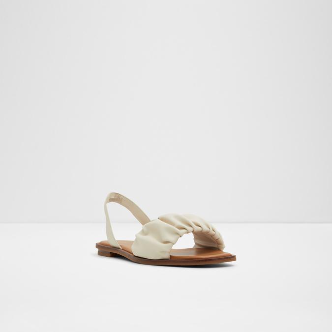 Brelden Women's White Flat Sandals image number 3