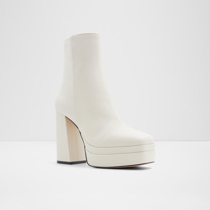 Mabel Women's White Ankle Boots image number 3