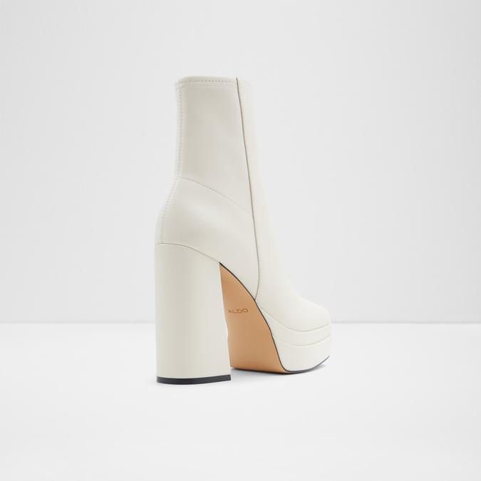 Mabel Women's White Ankle Boots image number 1