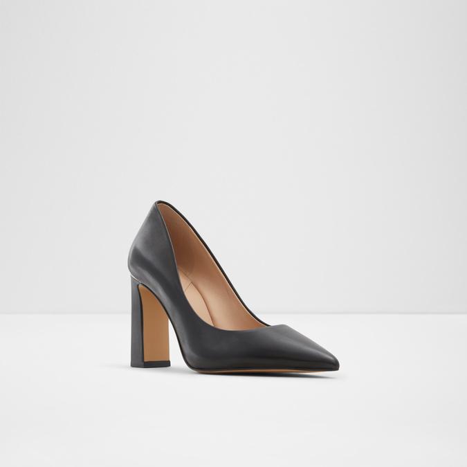 Seirith Women's Black Block Heel Shoes image number 3