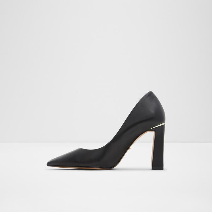 Seirith Women's Black Block Heel Shoes image number 2