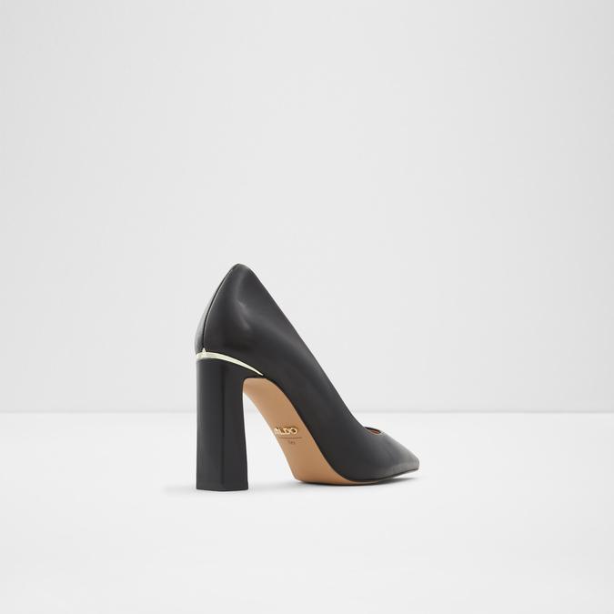 Seirith Women's Black Block Heel Shoes image number 1