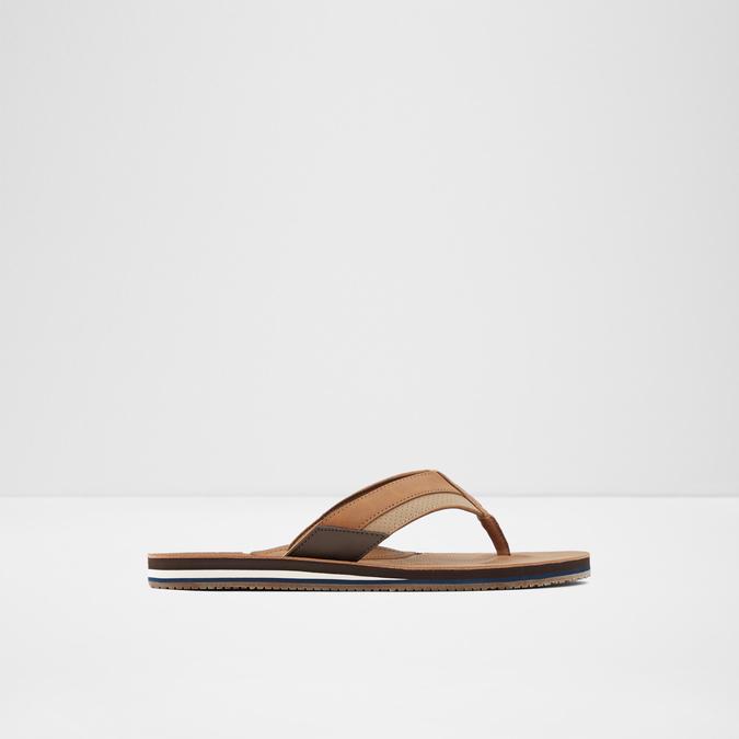 Mynytho Men's Cognac Thong Sandals image number 0