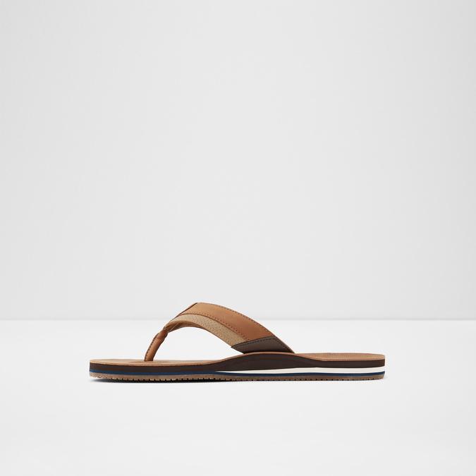 Mynytho Men's Cognac Thong Sandals image number 2