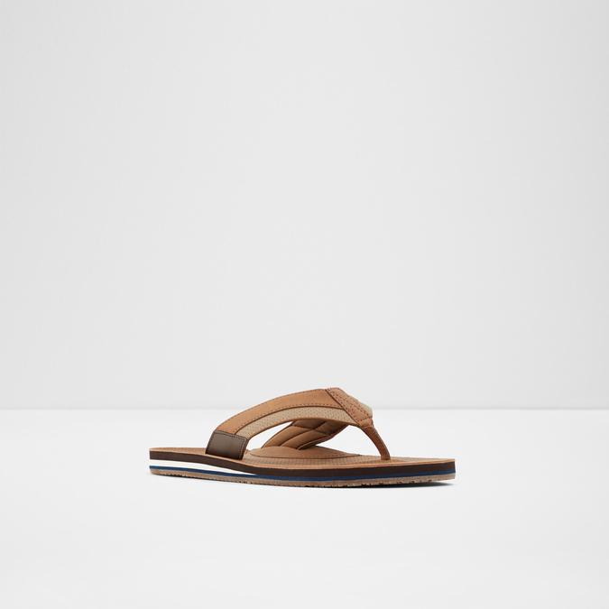 Mynytho Men's Cognac Thong Sandals image number 3