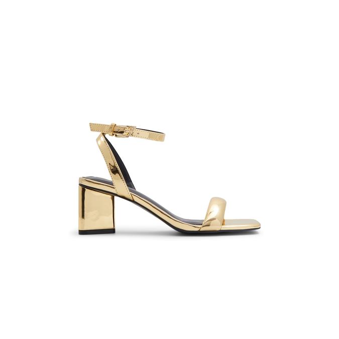 Niara Women's Gold Block Heel Sandals image number 0