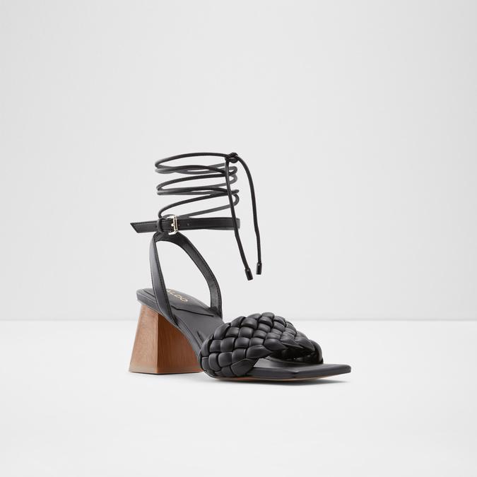 Tresso Women's Black Block Heel Sandal image number 3