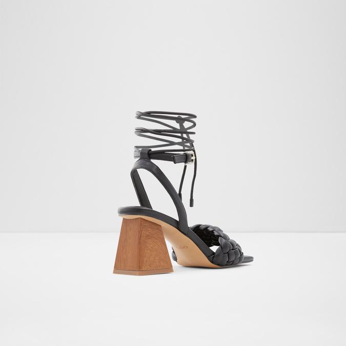 Tresso Women's Black Block Heel Sandal image number 1