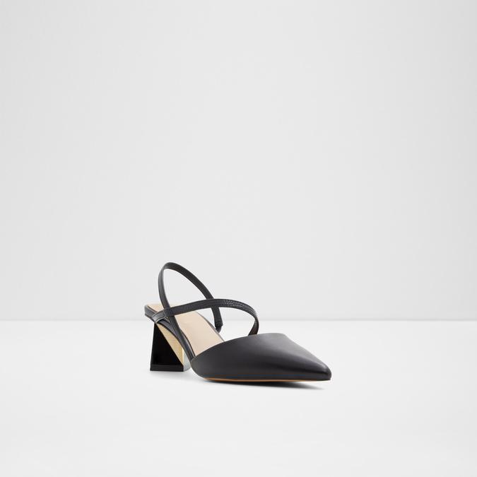 Suzette Women's Black Block Heel Shoes image number 3