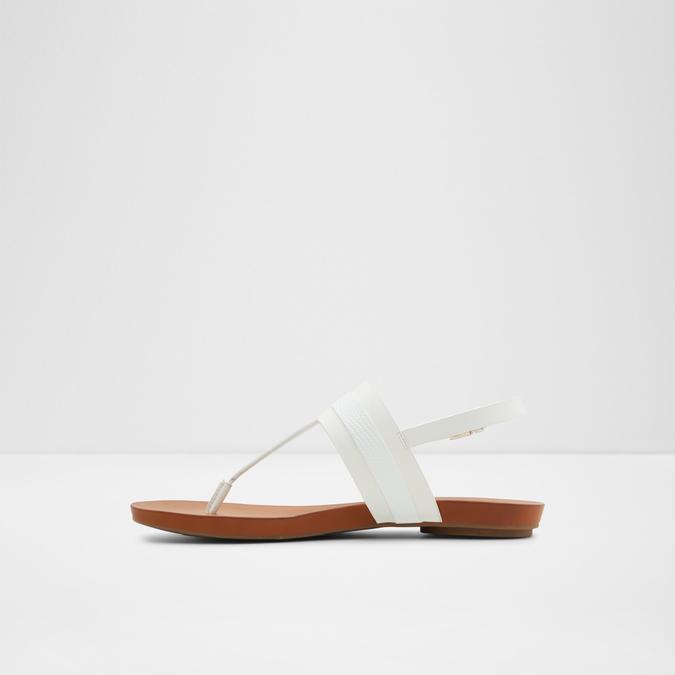 Pandra Women's White Flat Sandals image number 2