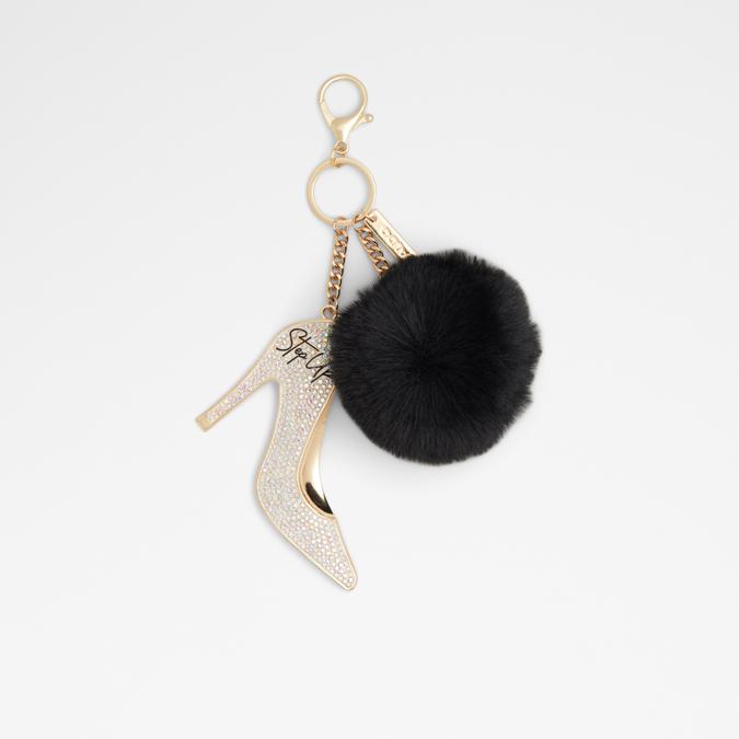 Stepupkey Women's Black On Gold Key Chain image number 0