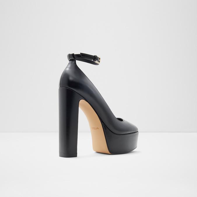 Fonda Women's Black Block Heel Shoes image number 1