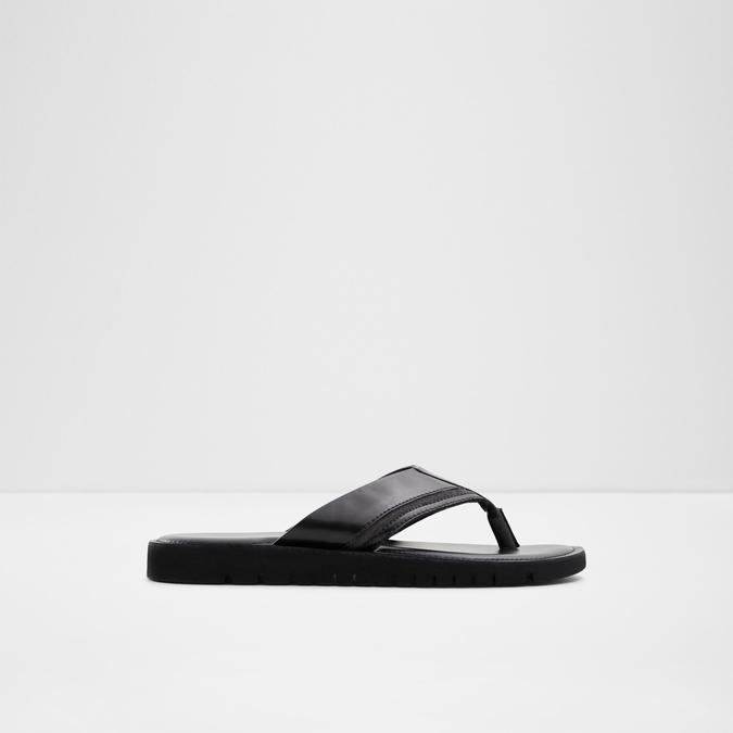 Olithien Men's Black Thong Sandals image number 0