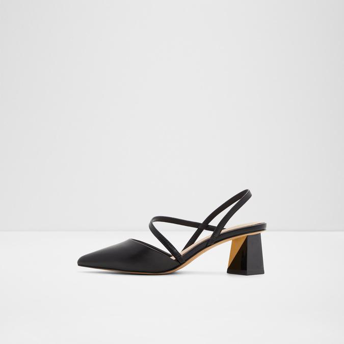 Suzette Women's Black Block Heel Shoes image number 2