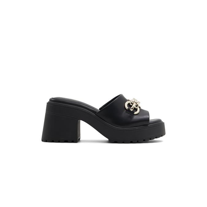 Cutie Women's Black Block Heel Sandals image number 0