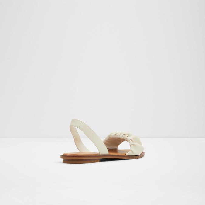 Brelden Women's White Flat Sandals