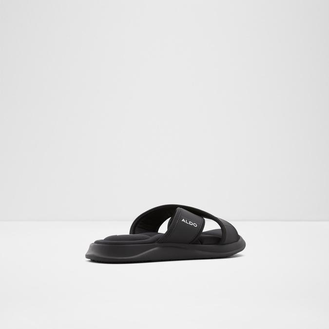 Dossio Men's Black Cross Strap Sandals image number 1