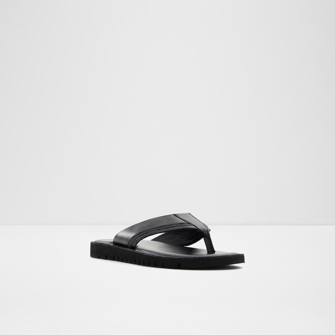 Olithien Men's Black Thong Sandals image number 3