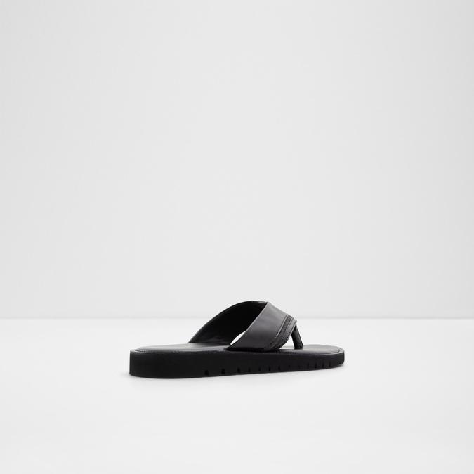 Olithien Men's Black Thong Sandals image number 1